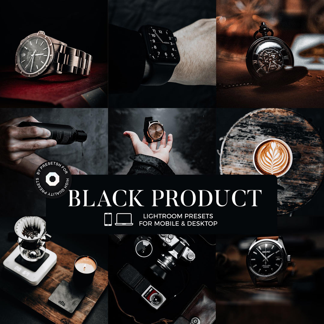 Black Product Lightroom Presets