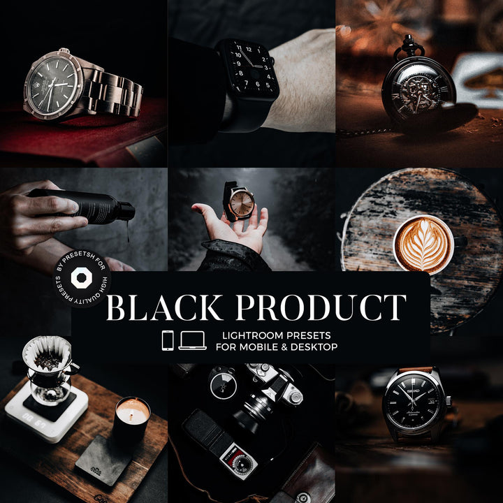 Black Product Lightroom Presets