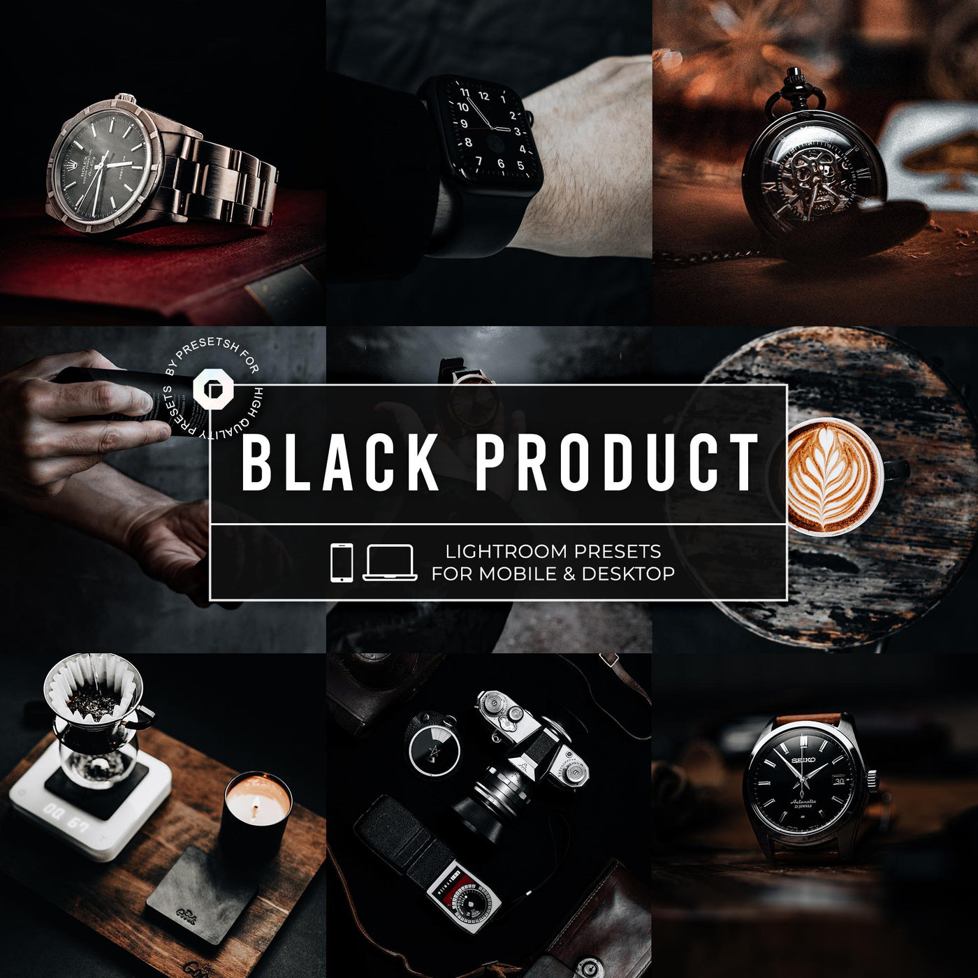 Black Product Lightroom Presets Collection
