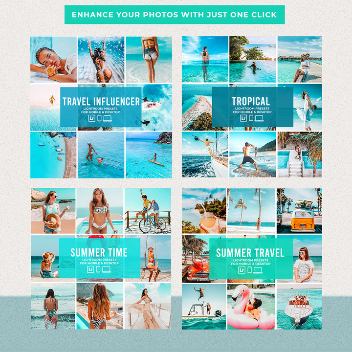 SUMMER BUNDLE PRESETS | 20 PACKS (MOBILE + DESKTOP) - Presetsh
