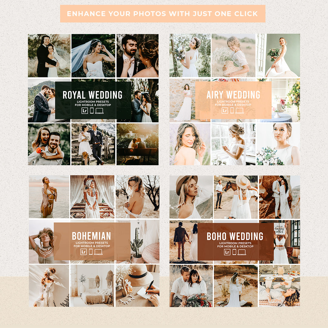 WEDDING BUNDLE PRESETS | 20 PACKS (MOBILE + DESKTOP) - Presetsh