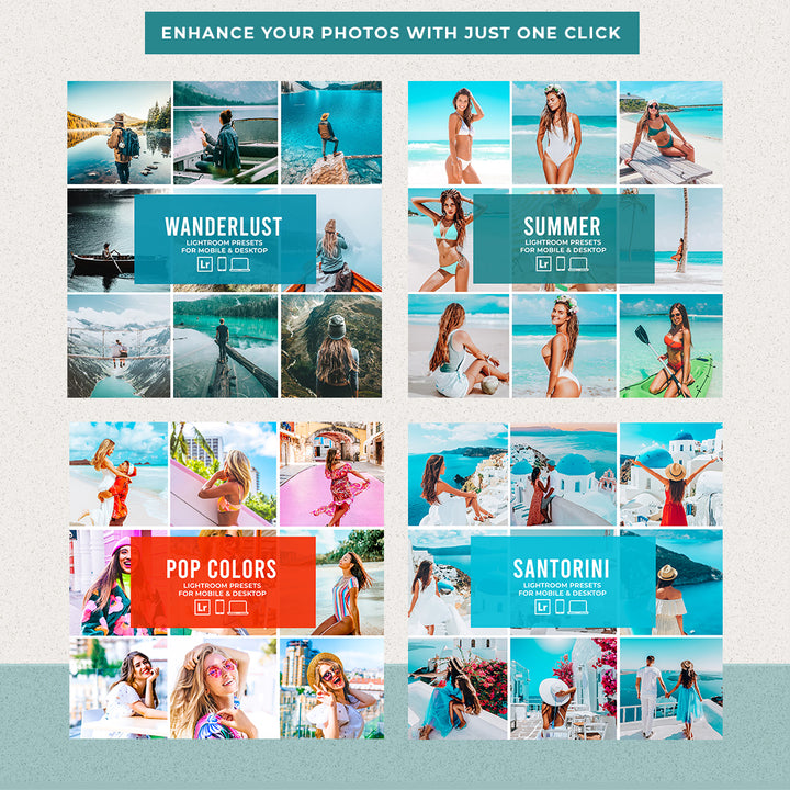 SUMMER BUNDLE PRESETS | 20 PACKS (MOBILE + DESKTOP) - Presetsh