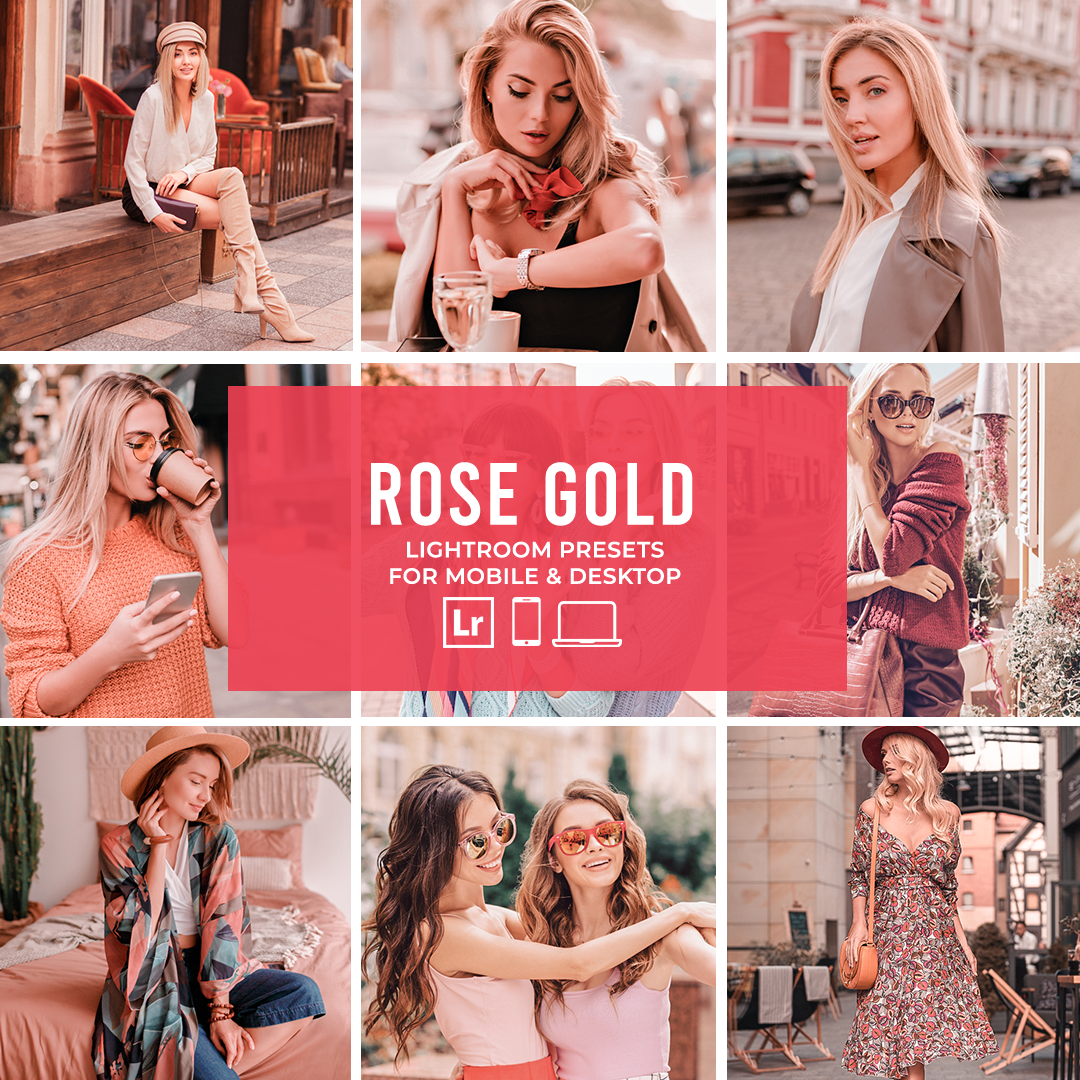Rose Gold Lightroom Presets Collection - Presetsh