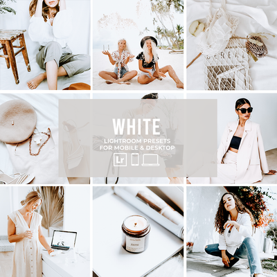 White Blogger Lightroom Presets Collection - Presetsh