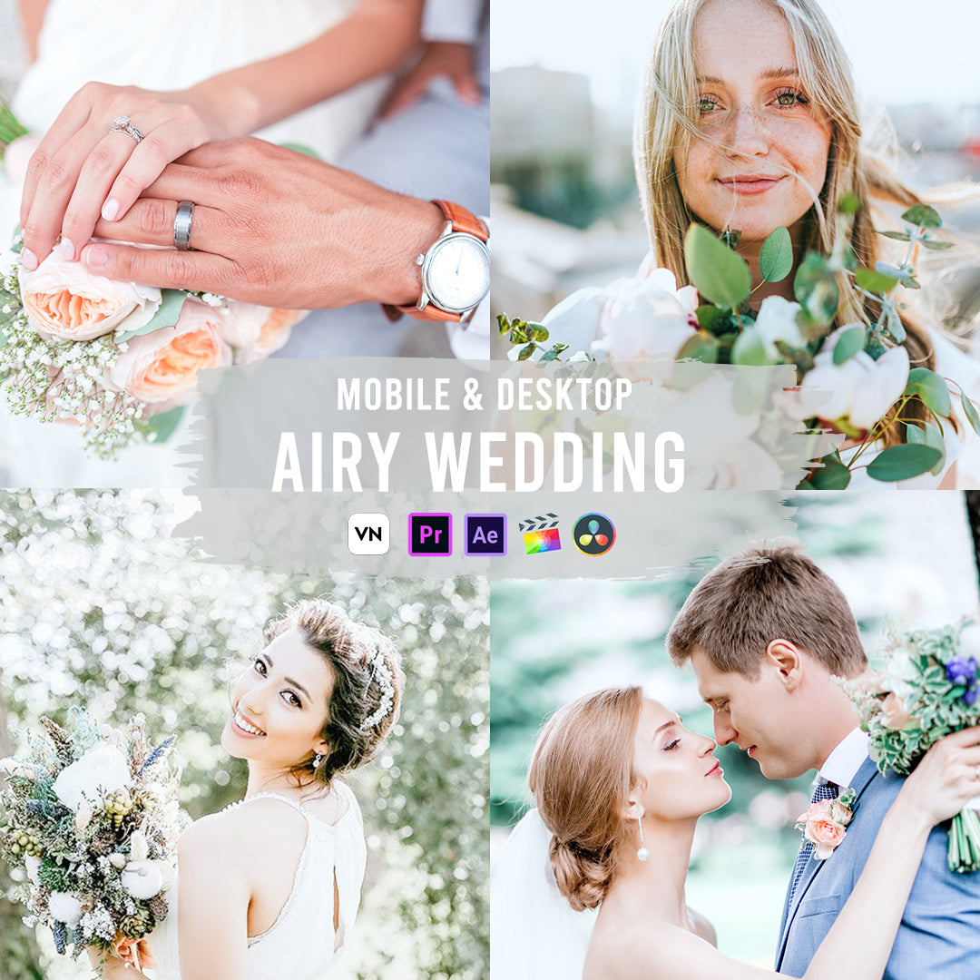 Airy Wedding Video Luts Collection (Mobile & Desktop)