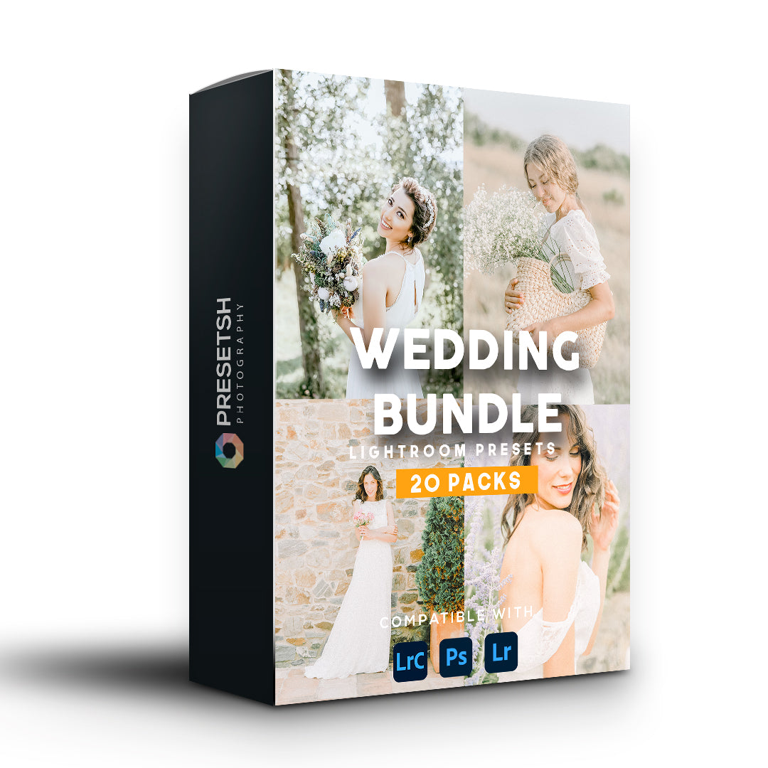 WEDDING BUNDLE PRESETS | 20 PACKS (MOBILE + DESKTOP) - Presetsh